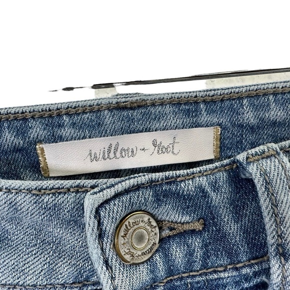 Willow + Root Womens High Rise Mom Fit Jeans Size 26 Distressed Light Wash Denim - Picture 11 of 11